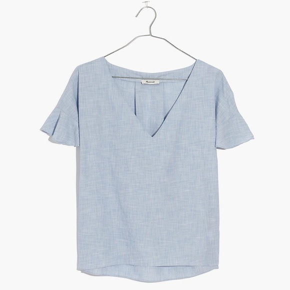 Madewell Sundrift Ruffle Top Sz XS - Picture 4 of 15